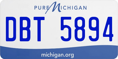 MI license plate DBT5894