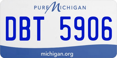 MI license plate DBT5906
