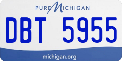MI license plate DBT5955