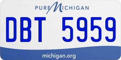MI license plate DBT5959