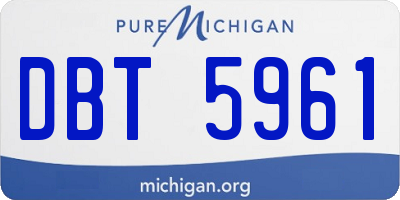 MI license plate DBT5961