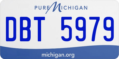MI license plate DBT5979
