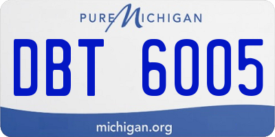MI license plate DBT6005