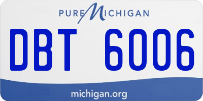 MI license plate DBT6006