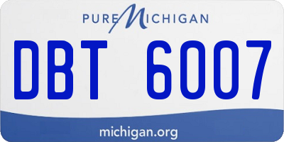 MI license plate DBT6007