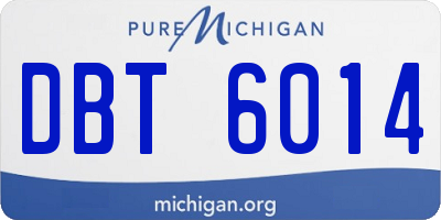 MI license plate DBT6014