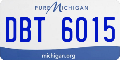 MI license plate DBT6015