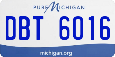 MI license plate DBT6016