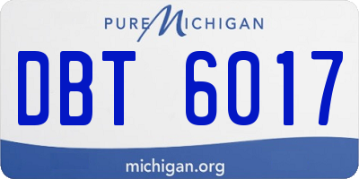 MI license plate DBT6017