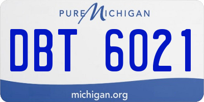 MI license plate DBT6021
