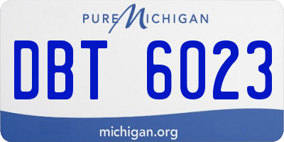 MI license plate DBT6023