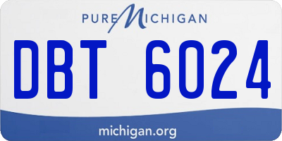 MI license plate DBT6024
