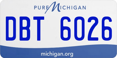 MI license plate DBT6026