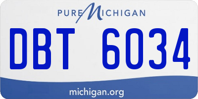 MI license plate DBT6034