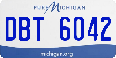 MI license plate DBT6042
