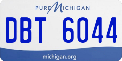 MI license plate DBT6044