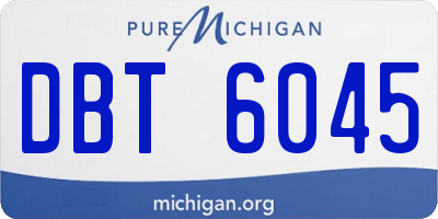 MI license plate DBT6045