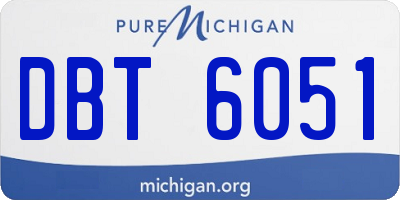 MI license plate DBT6051