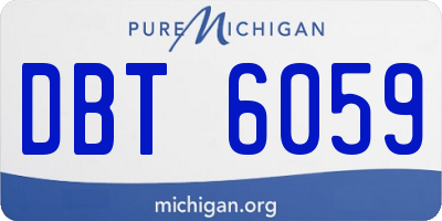 MI license plate DBT6059