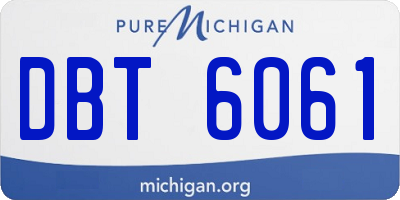 MI license plate DBT6061