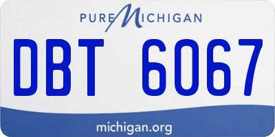 MI license plate DBT6067