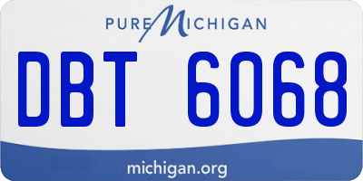 MI license plate DBT6068