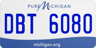 MI license plate DBT6080
