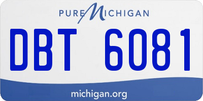 MI license plate DBT6081