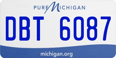 MI license plate DBT6087