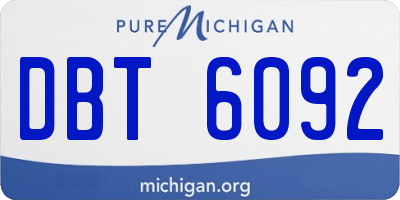 MI license plate DBT6092