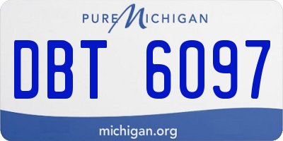 MI license plate DBT6097