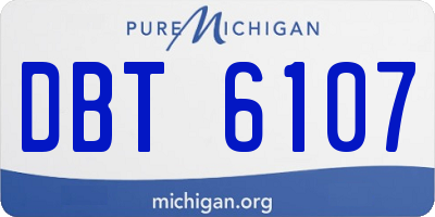 MI license plate DBT6107