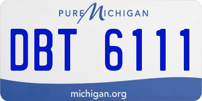 MI license plate DBT6111