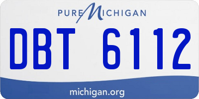 MI license plate DBT6112