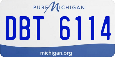 MI license plate DBT6114