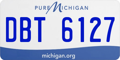 MI license plate DBT6127