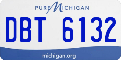 MI license plate DBT6132