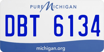 MI license plate DBT6134