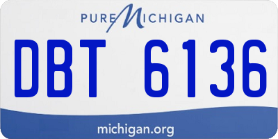 MI license plate DBT6136