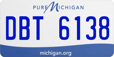 MI license plate DBT6138