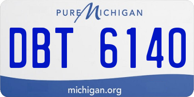 MI license plate DBT6140
