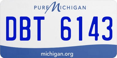 MI license plate DBT6143