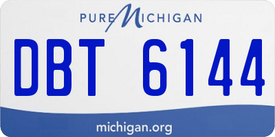 MI license plate DBT6144