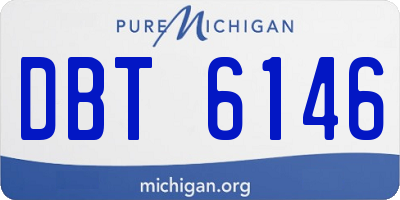 MI license plate DBT6146
