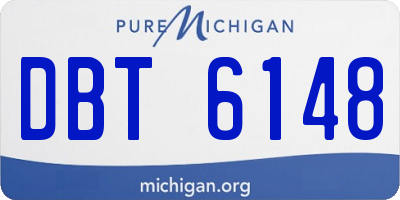MI license plate DBT6148