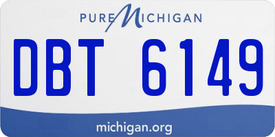 MI license plate DBT6149