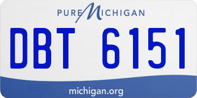 MI license plate DBT6151