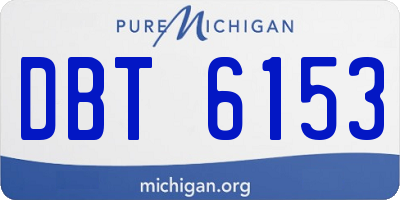MI license plate DBT6153