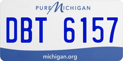 MI license plate DBT6157