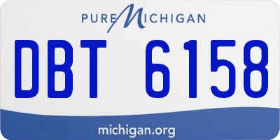 MI license plate DBT6158